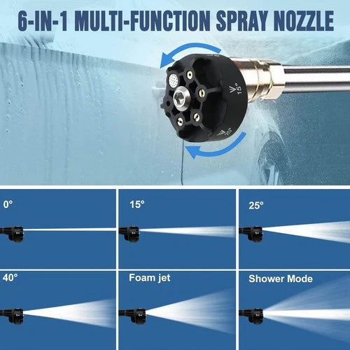 Portable Cordless Car Pressure Washer Water High Jet Wash Cleaner Gun +2 Battery