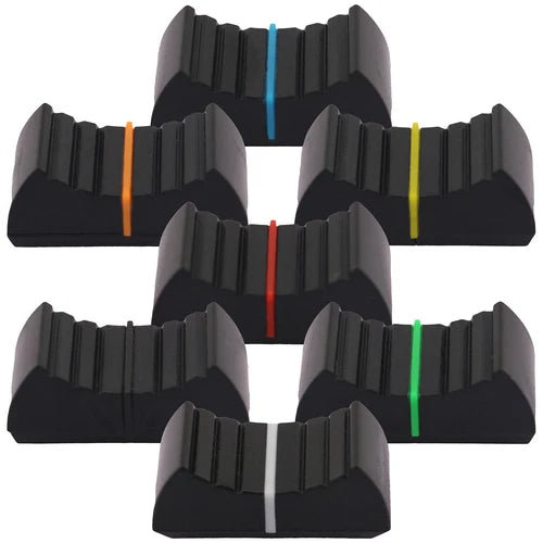 4mm / 8mm x 1.2mm Shaft Hole Linear Fader Cap with Grooved Grip Surface