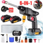 Portable Cordless Car Pressure Washer Water High Jet Wash Cleaner Gun +2 Battery