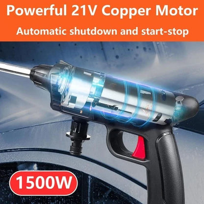 Portable Cordless Car Pressure Washer Water High Jet Wash Cleaner Gun +2 Battery