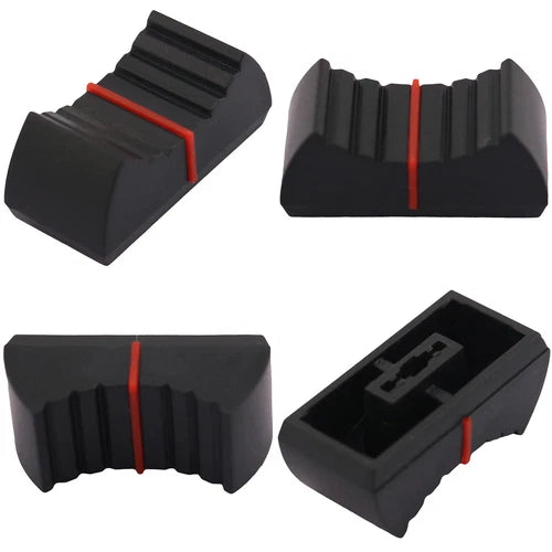 4mm / 8mm x 1.2mm Shaft Hole Linear Fader Cap with Grooved Grip Surface