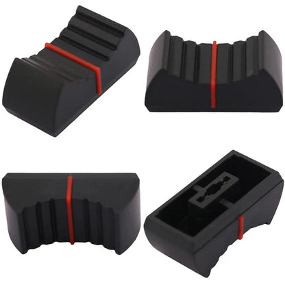 4mm / 8mm x 1.2mm Shaft Hole Linear Fader Cap with Grooved Grip Surface