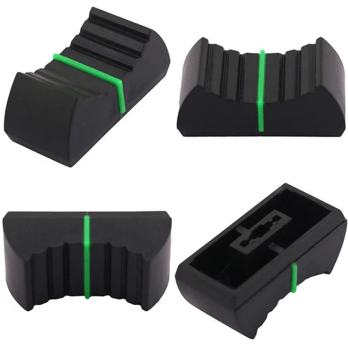 4mm / 8mm x 1.2mm Shaft Hole Linear Fader Cap with Grooved Grip Surface