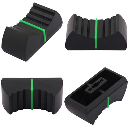 4mm / 8mm x 1.2mm Shaft Hole Linear Fader Cap with Grooved Grip Surface