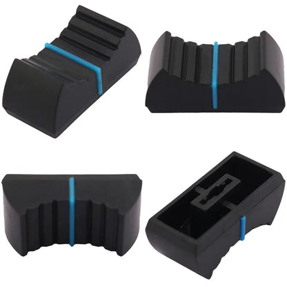 4mm / 8mm x 1.2mm Shaft Hole Linear Fader Cap with Grooved Grip Surface