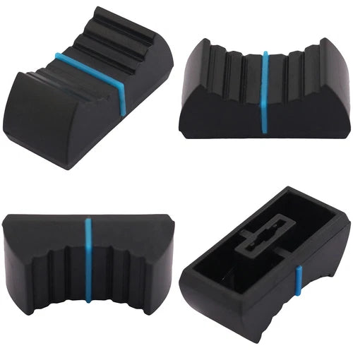 4mm / 8mm x 1.2mm Shaft Hole Linear Fader Cap with Grooved Grip Surface