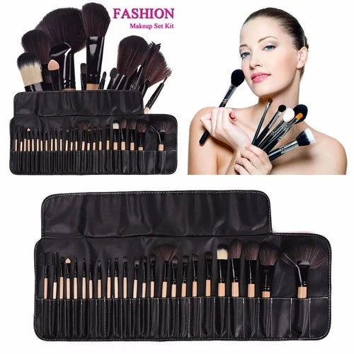 Professional 32 pcs Kabuki Make Up Brush Set & Cosmetic Brushes Bag