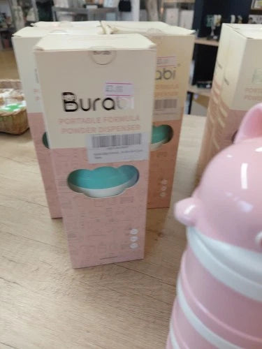 Burabi Portable Formula Powder Dispenser X10 5 Pink and 5 Green Brand New