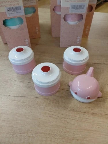Burabi Portable Formula Powder Dispenser X10 5 Pink and 5 Green Brand New